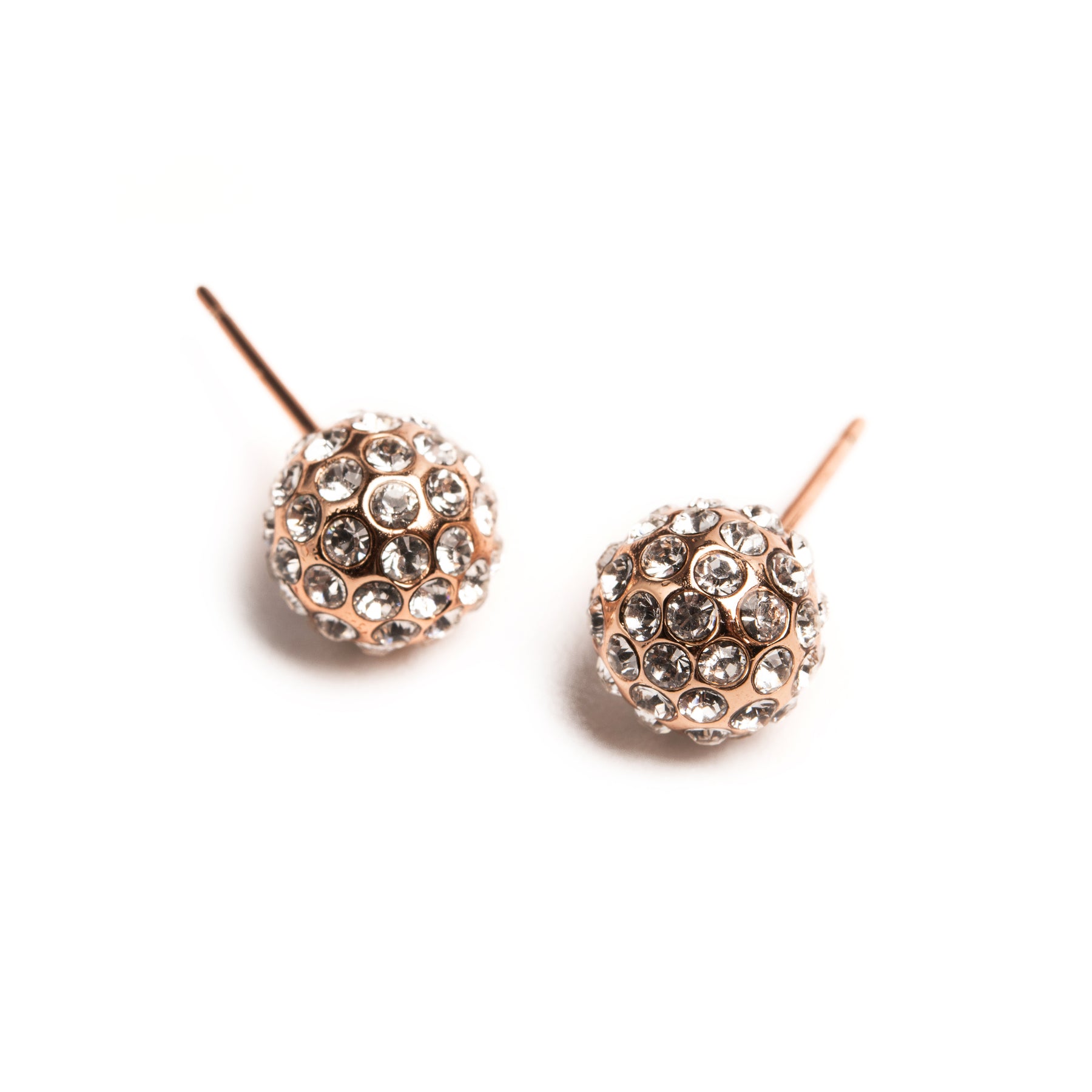 Sparkle Ball Earrings, 18K Gold Plated With Stunning Swarovski